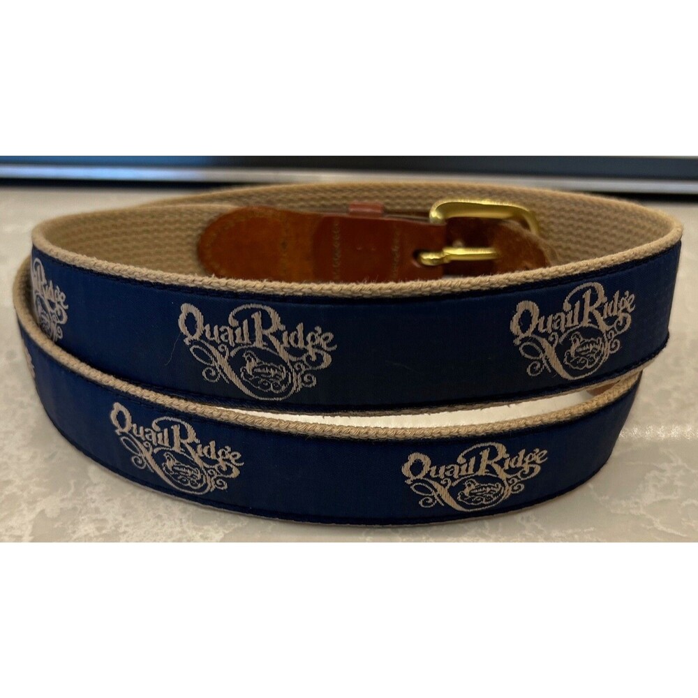 Quail Ridge - Leather Man Ltd. Leather Belt - Men's Size 40 - Golf Belt - Navy
